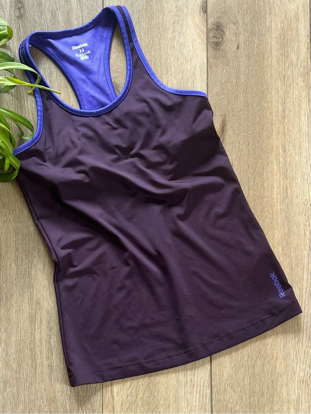 Reebok Women’s Plum Racerback Tank with Violet Trim